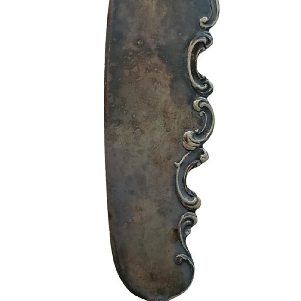 Antique Rogers & Hamilton Silver Plate Aldine Flat Twisted‎ Handle Butter Knife
